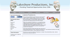 Desktop Screenshot of lakeshoreproductions.org